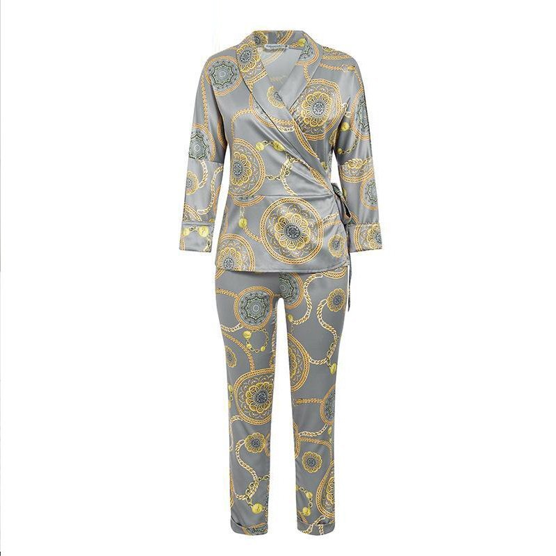 Printed lace suit two-piece suit women